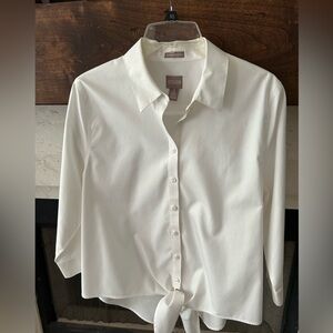 Chico's Crisp White Wrinkle-Resistant Shirt